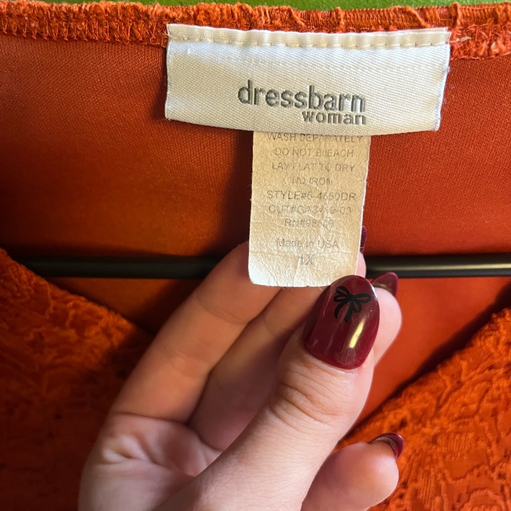Dress barn orange top